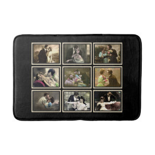 Vintage Romapaare färbten Bath Mat Badematte