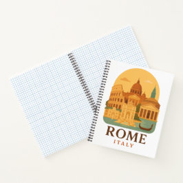 Vintage Rome Colosseum & Pantheon Travel Notebook  Notizbuch