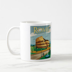 Vintage Rome Italie Café Mug - taille 11oz
