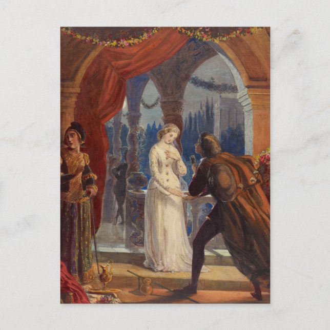 Vintage Romeo- und Julienmalerei (1861) Postkarte (Vorderseite)