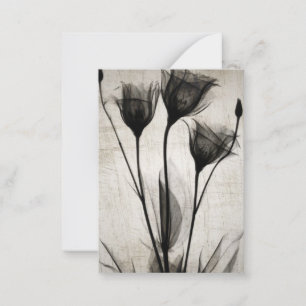Vintage-Röntgenblumen Mitteilungskarte