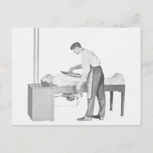 Vintage Röntgenmann Postkarte