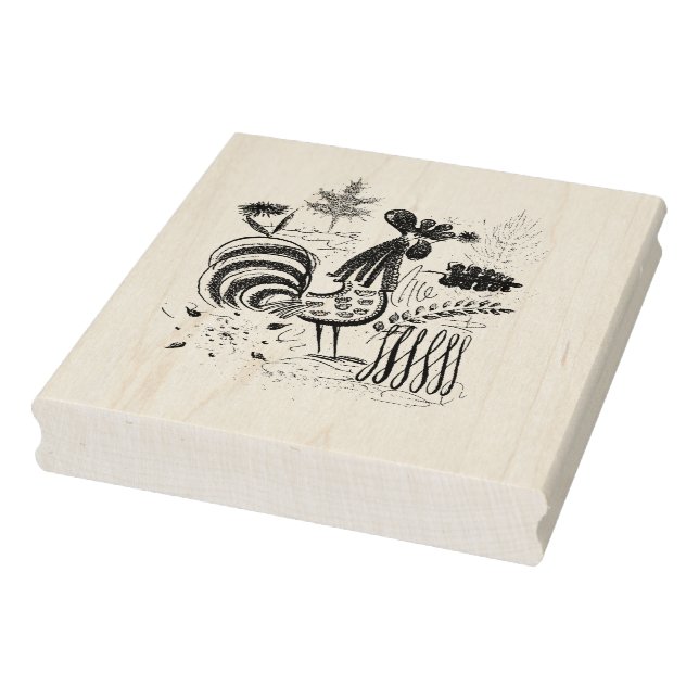 Vintage Rooster Gummistempel (Stempel)