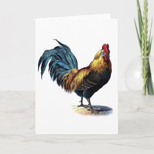 Vintage Rooster Karte