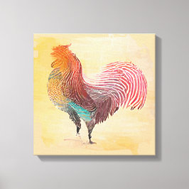 Vintage Rooster Leinwanddruck