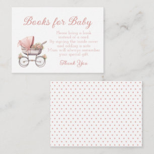Vintage Rosa Babytrage Personalisiert Mitteilungskarte