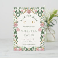 Vintage-Rosa-Blumen-Morris-Save-the-Date-Karte