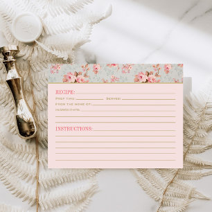 Vintage Rosa Blumengarten Hochzeitskarte