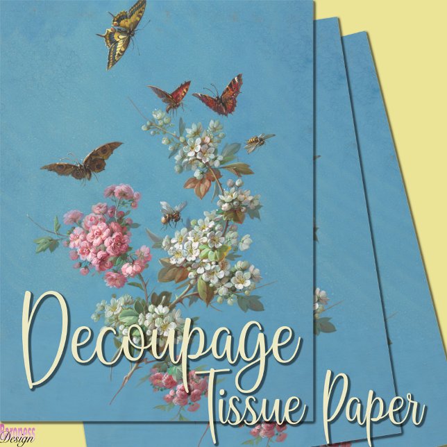 Vintage Rosa Blütenblume Seidenpapier (Von Creator hochgeladen)