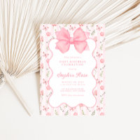 Vintage Rosa Bow Elegante Rose Geburtstagsfeier Ei