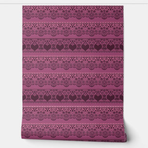 Vintage, rosa, braune Dekoration Tapete
