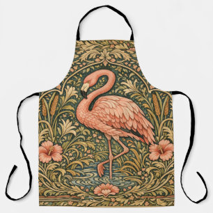 Vintage-Rosa-Flamingo-Art-Nouveau-Design Schürze