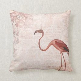 Vintage Rosa Flamingo Kissen