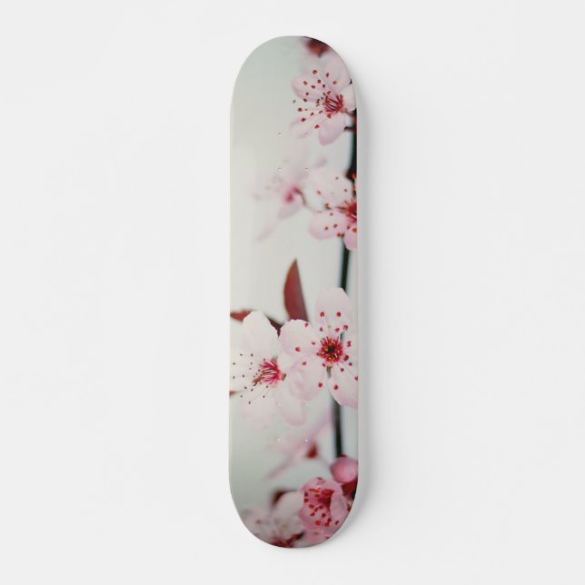 Vintage rosa Kirschblüten Skateboard (Vorne)