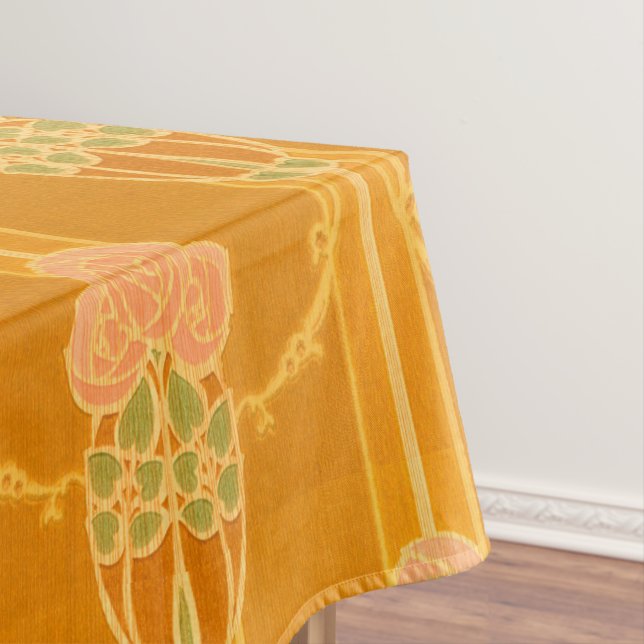 Vintage rosa Mackintosh Style Rose Cluster Muster Tischdecke (Beispiel)