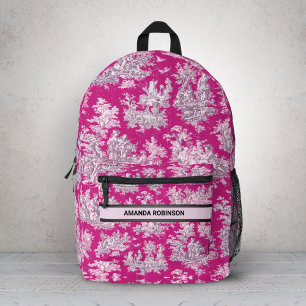 Vintage Rosa-Magentoilette Bedruckter Rucksack
