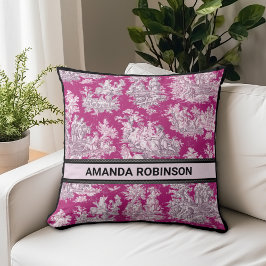 Vintage Rosa-Magentoilette Kissen