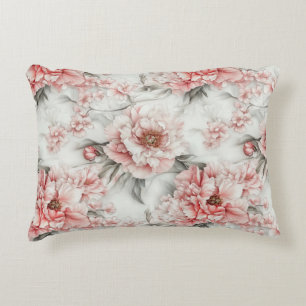 Vintage rosa Pfingstrosen Aquarell  Dekokissen