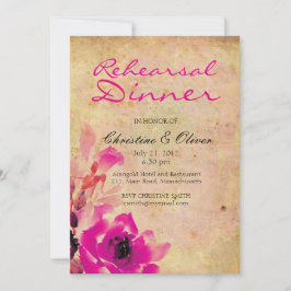 Vintage Rosa-Rose-Hochzeitskarte Probe Einladung