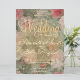 Vintage, rosa Rose in Aquarellfarben