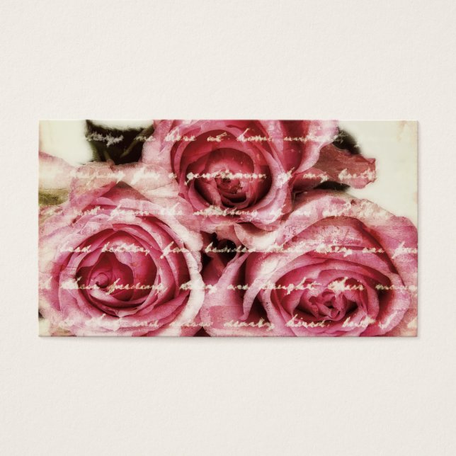 Vintage rosa Rosen (Vorderseite)