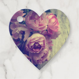 Vintage Rosa Rosen Geschenkanhänger