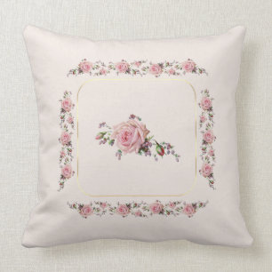 Vintage Rosa-Rosen Kissen