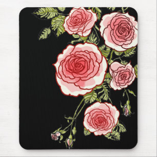 Vintage rosa Rosen Mousepad