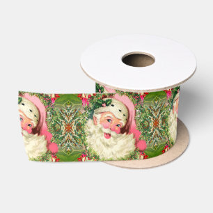 Vintage rosa Sankt für Weihnachten Satinband