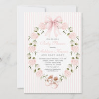 Vintage-Rosa-Schleife Mädchen-Baby-Party