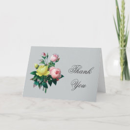 Vintage rosa und gelbe Blume Danke