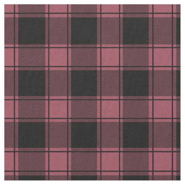Vintage-Rosa und schwarzes Büffel-Karo Stoff (Nahaufnahme)
