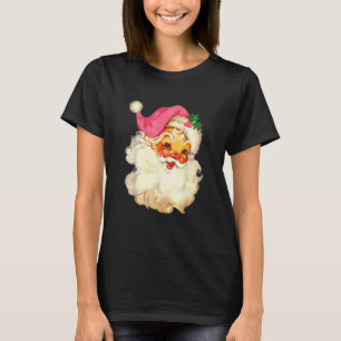 Vintage Rosa Weihnachtsmann Rosa Weihnachten 4 T-Shirt