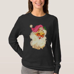 Vintage Rosa Weihnachtsmann Rosa Weihnachten 8 T-Shirt