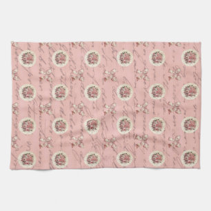 Vintage Rose Antike Briefe Geschirrtuch