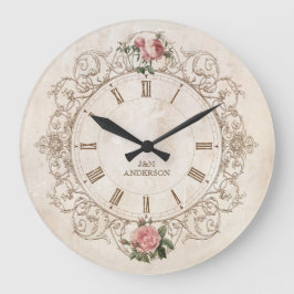 Vintage Rose Antike Uhr