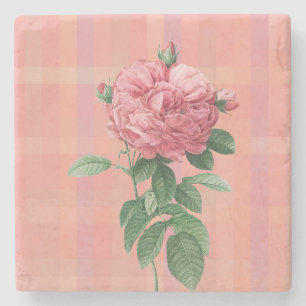 Vintage Rose Art Stone Untersetzer