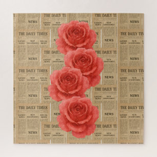 Vintage Rose auf antikem Papier