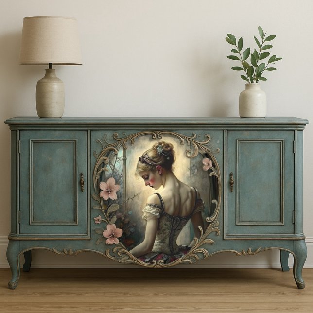 Vintage Rose Ballerina Art Decoupage Seidenpapier (Von Creator hochgeladen)