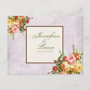 Vintage Rose bei Vögeln UAWG Response Card RSVP Karte