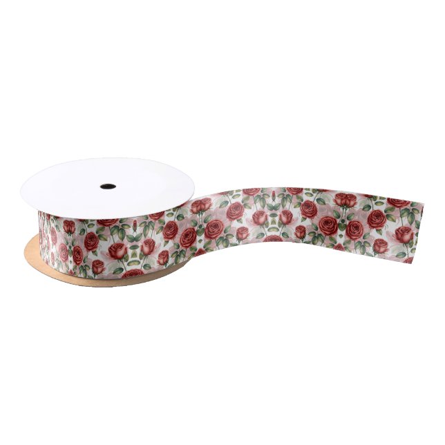 Vintage Rose Bloom Satinband (Spule)