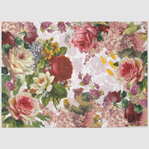 Vintage Rose Blumendekoupage Ephemere Seidenpapier