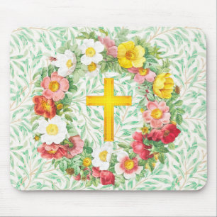 Vintage Rose Blumendraht-Crossmousepad Mousepad