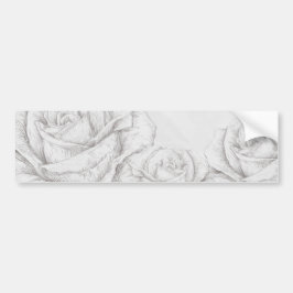 Vintage Rose Blumengrau dekorativ Autoaufkleber