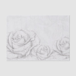 Vintage Rose Blumengrau dekorativ Seidenpapier