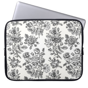 Vintage Rose Blumenmuster Laptopschutzhülle