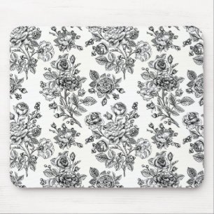 Vintage Rose Blumenmuster Mousepad
