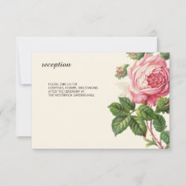 Vintage Rose Boho Wedding Einladung