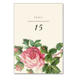 Vintage Rose Boho Wedding Tischnummer