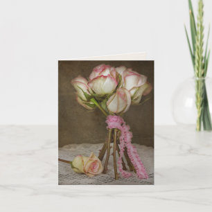 Vintage Rose Bouquet-Karte Karte